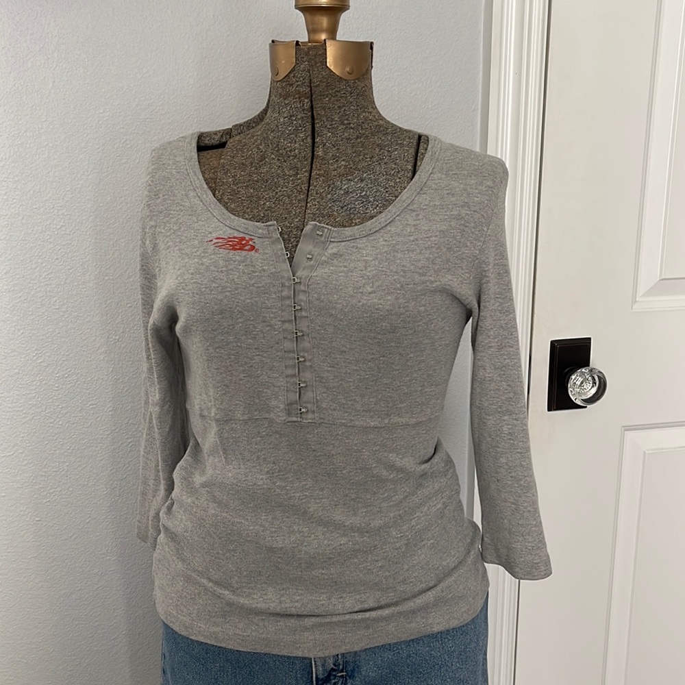Harley-Davidson 3/4 Heather Grey T-Shirt | Hook & Eye Top | ALAMO, TX | …